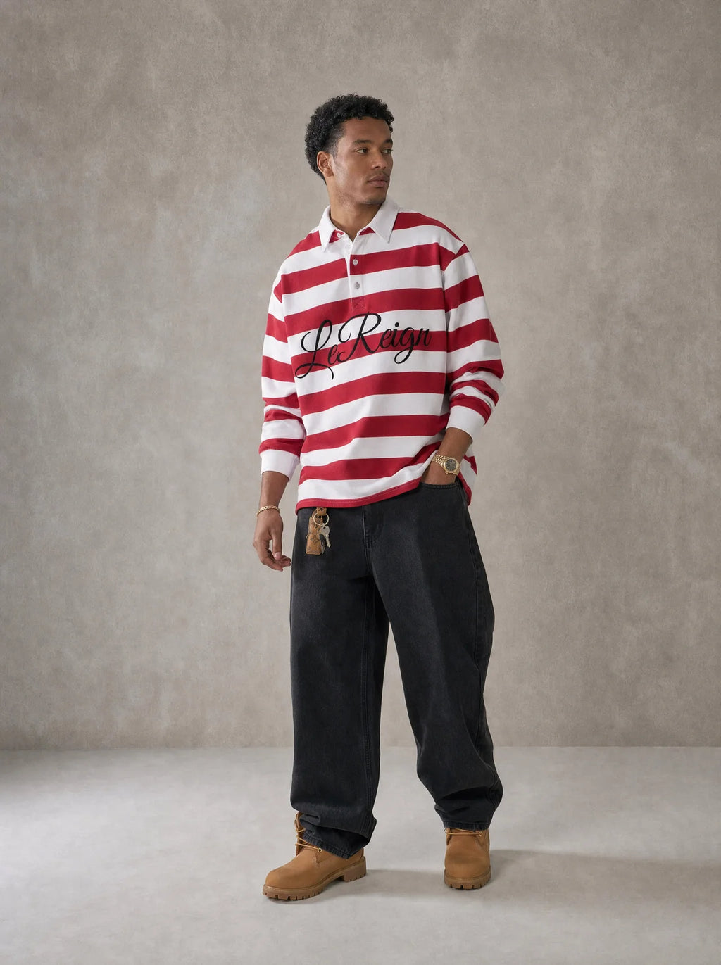 LeReign Script Stripe Polo Shirt