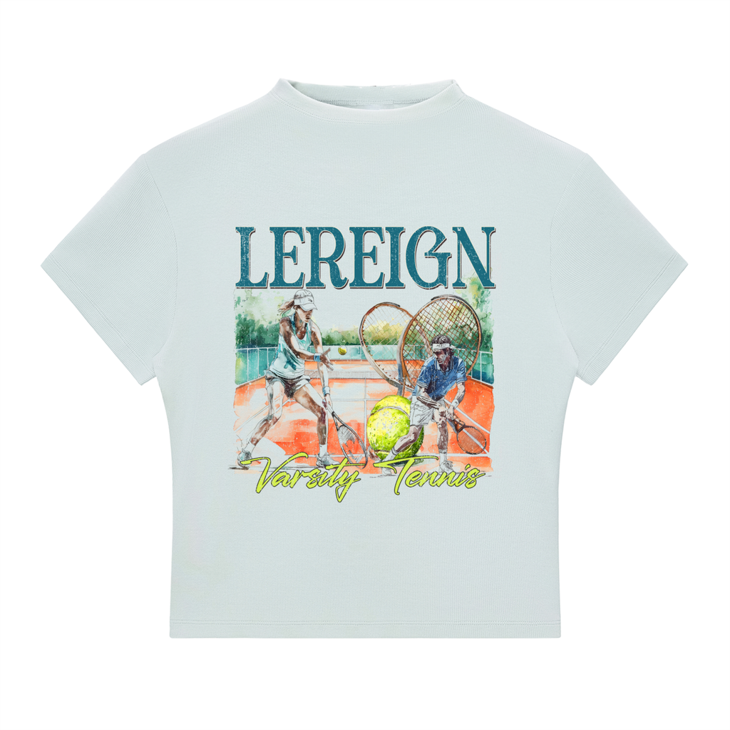 LeReign Varsity Tennis Mock Neck T- Shirt