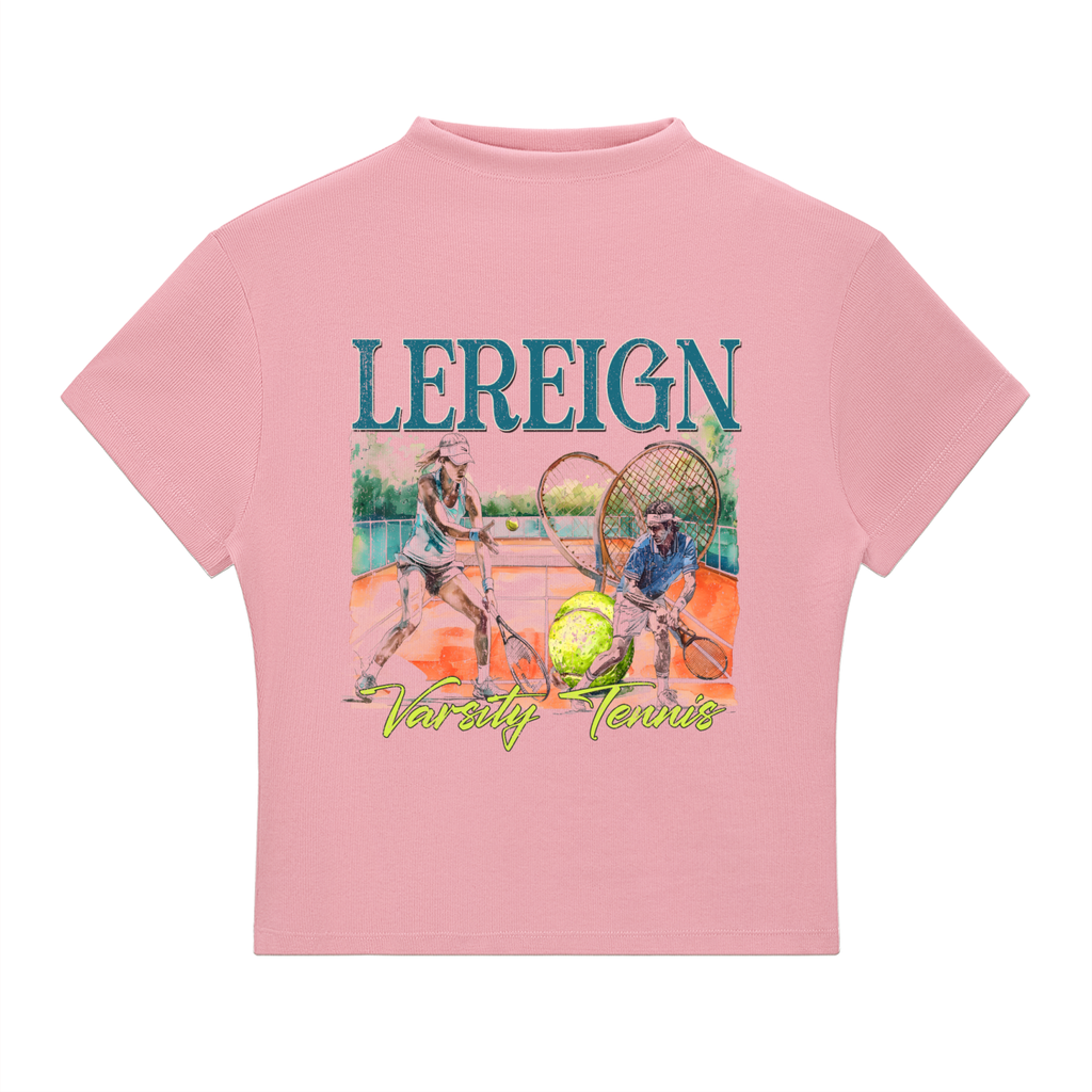 LeReign Varsity Tennis Mock Neck T- Shirt