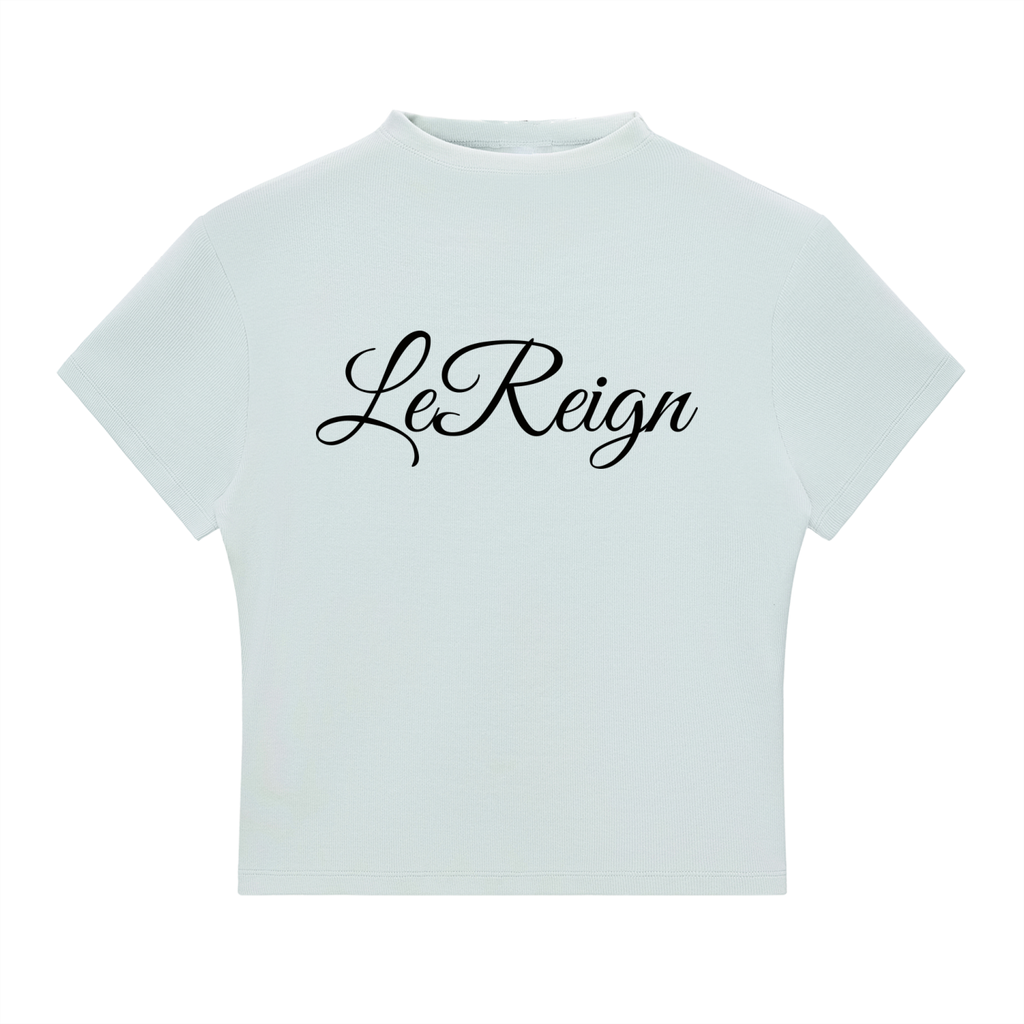 LeReign Essential Script Mock Neck T-Shirt