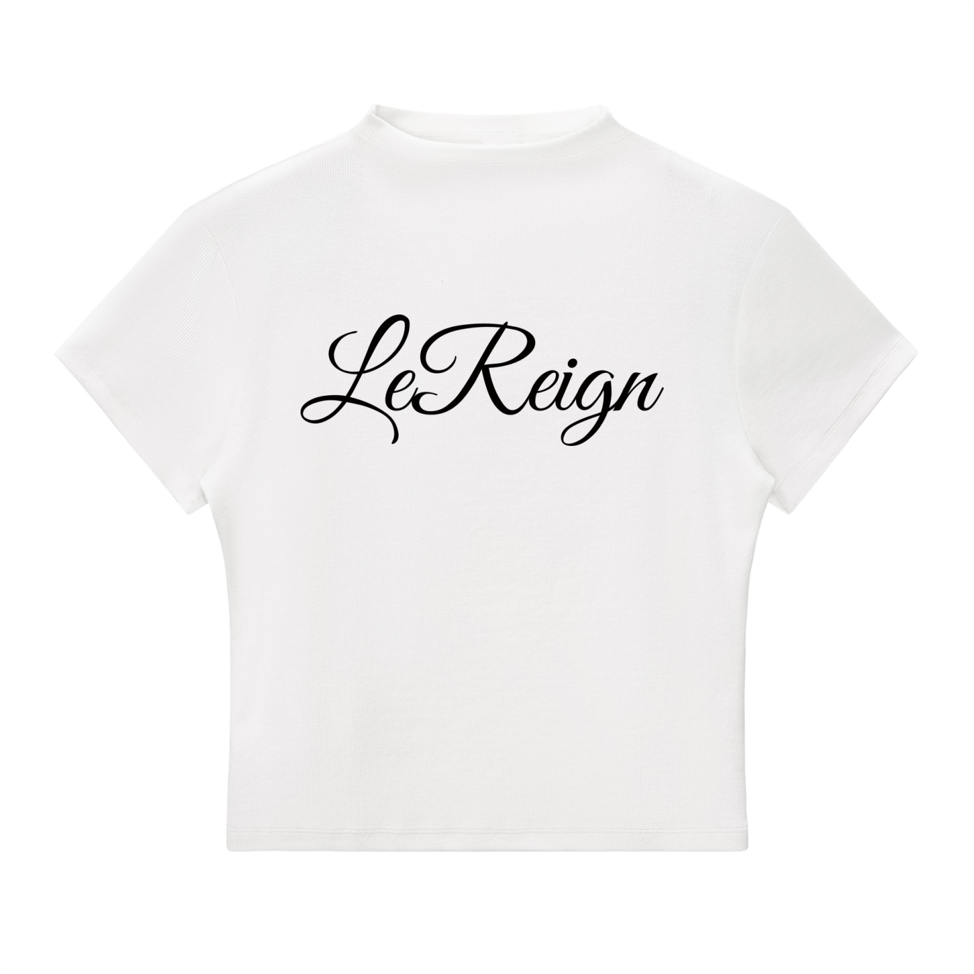 LeReign Essential Script Mock Neck T-Shirt