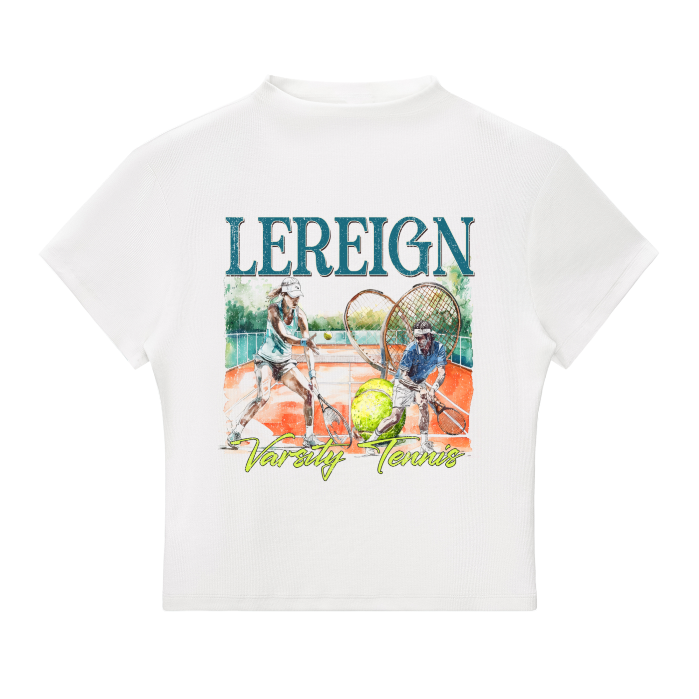 LeReign Varsity Tennis Mock Neck T- Shirt