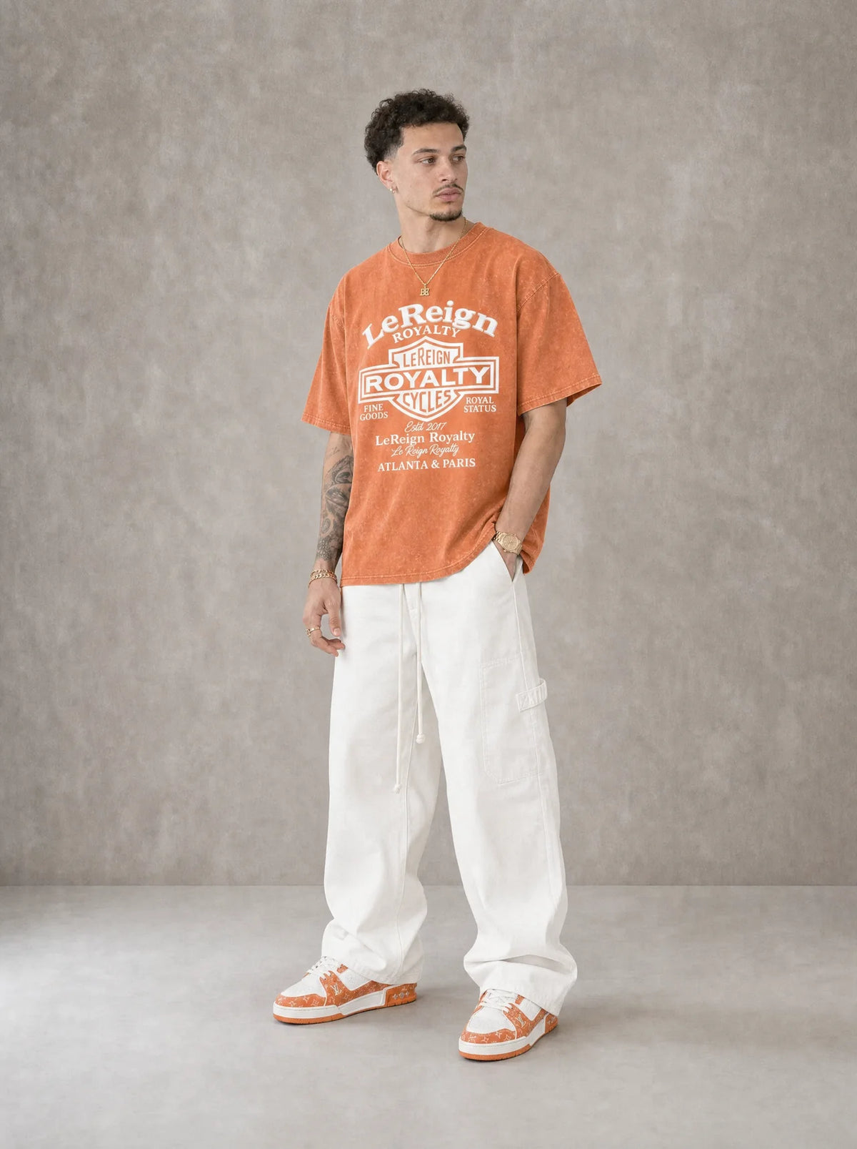 LeReign Chopper City Tee Orange/White
