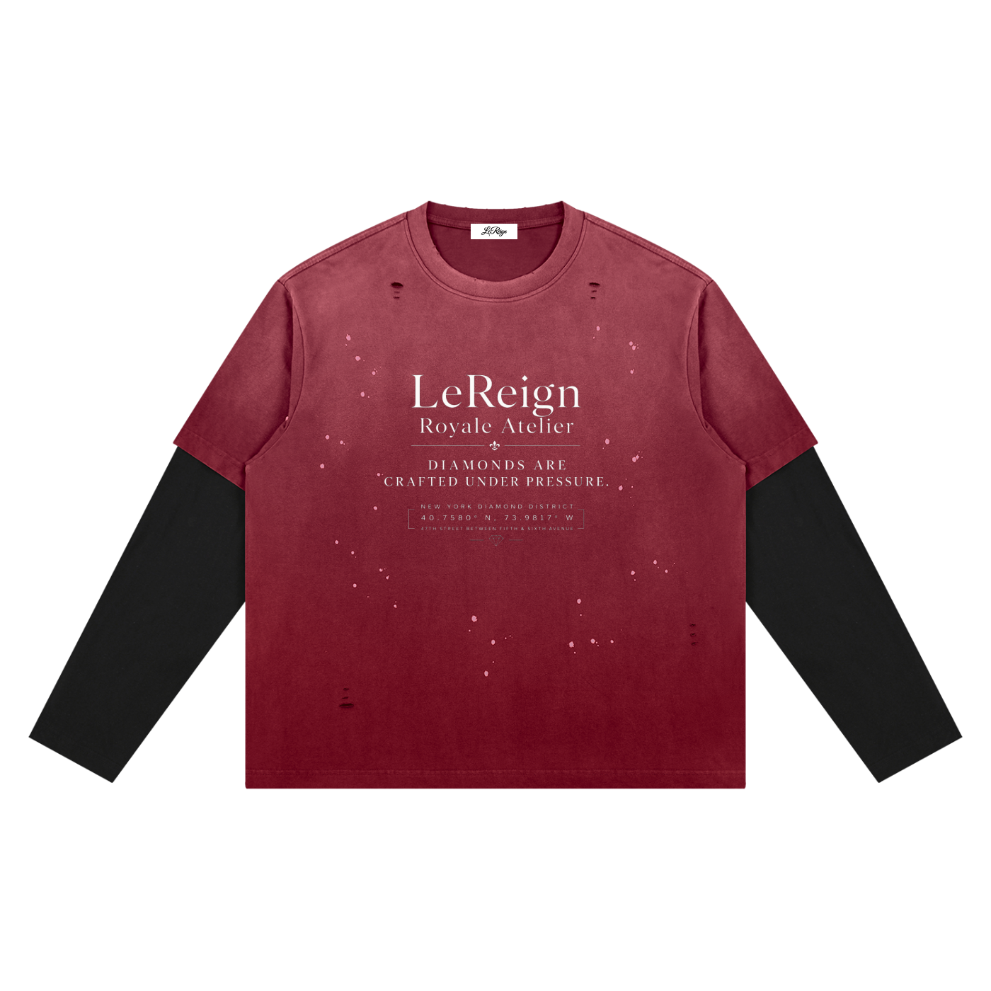 LeReign Diamond District Distressed Layer T-Shirt