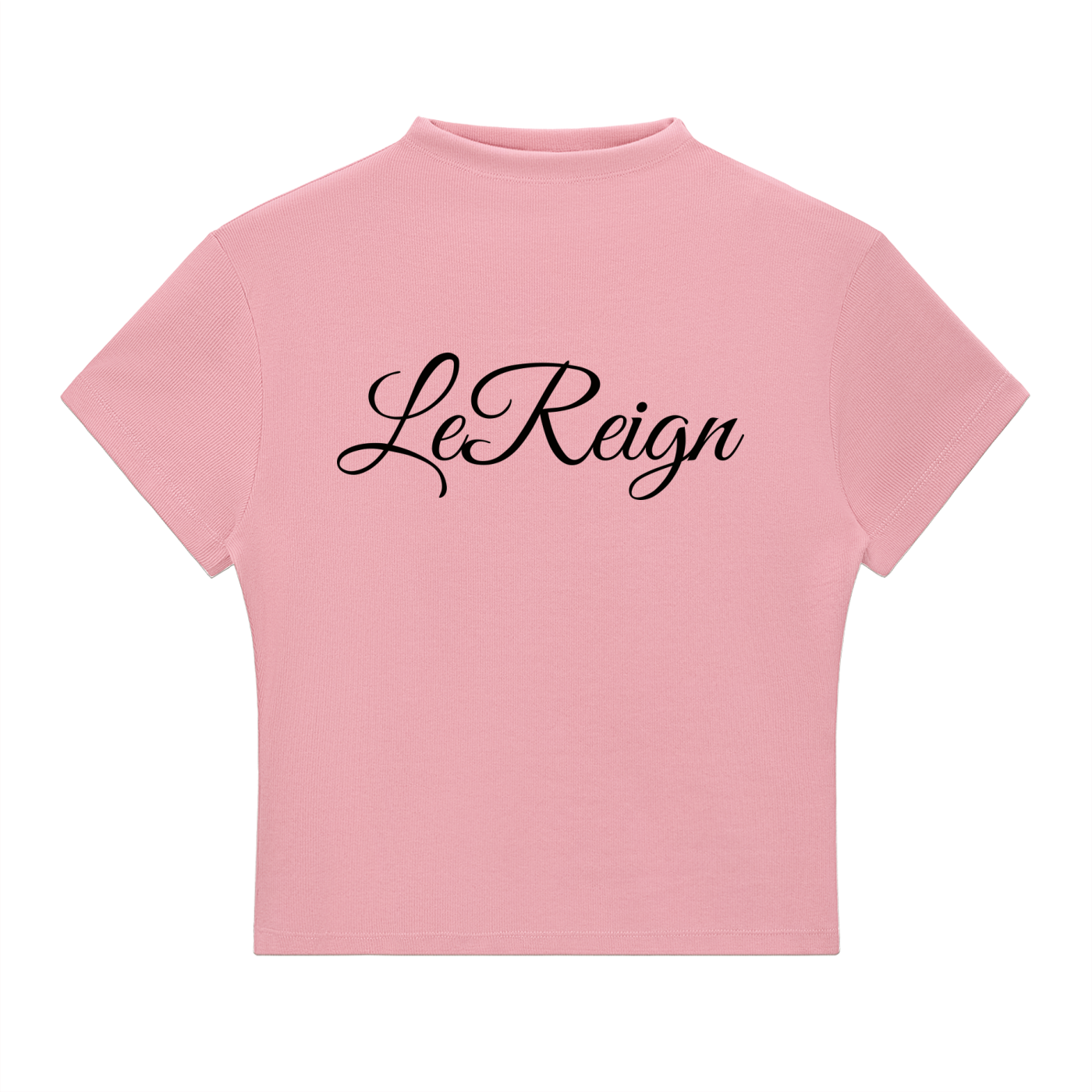 LeReign Essential Script Mock Neck T-Shirt